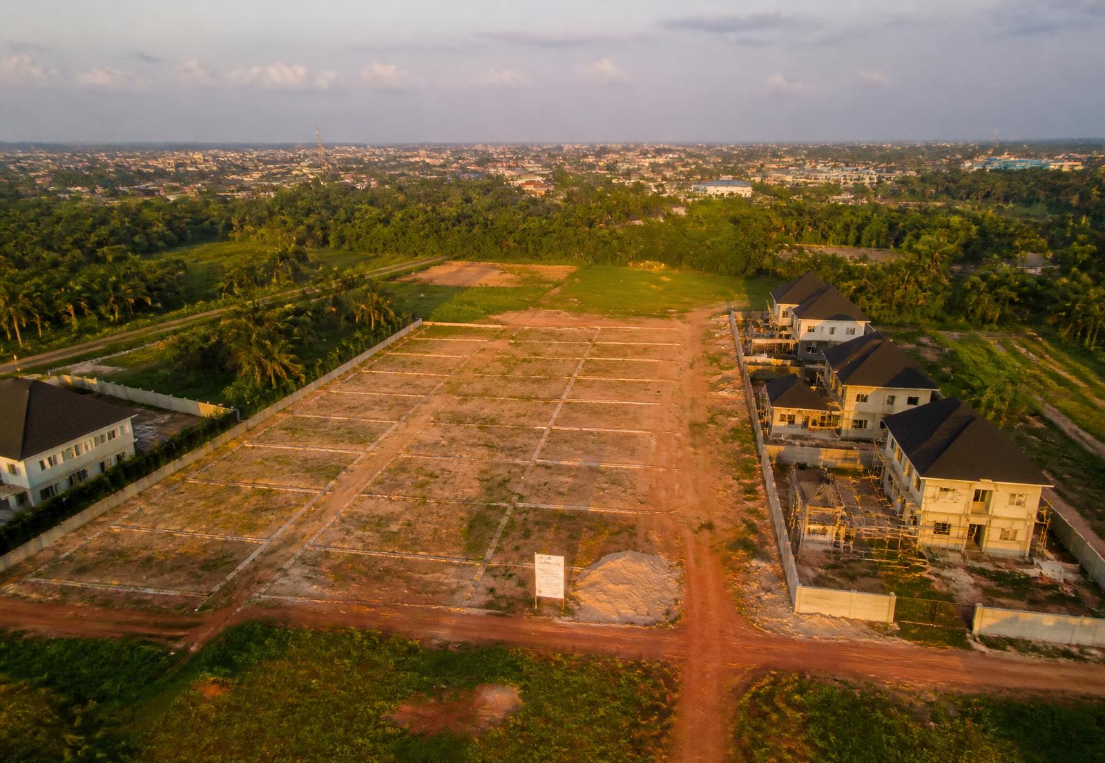 Aerial view of a residential estate in Port Harcourt, Nigeria — Bogmakol Real Estate Consultants